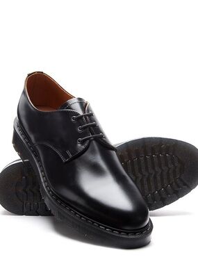 Men's Solvair Gibson Black Leather Derby Shoes - UK Size 11